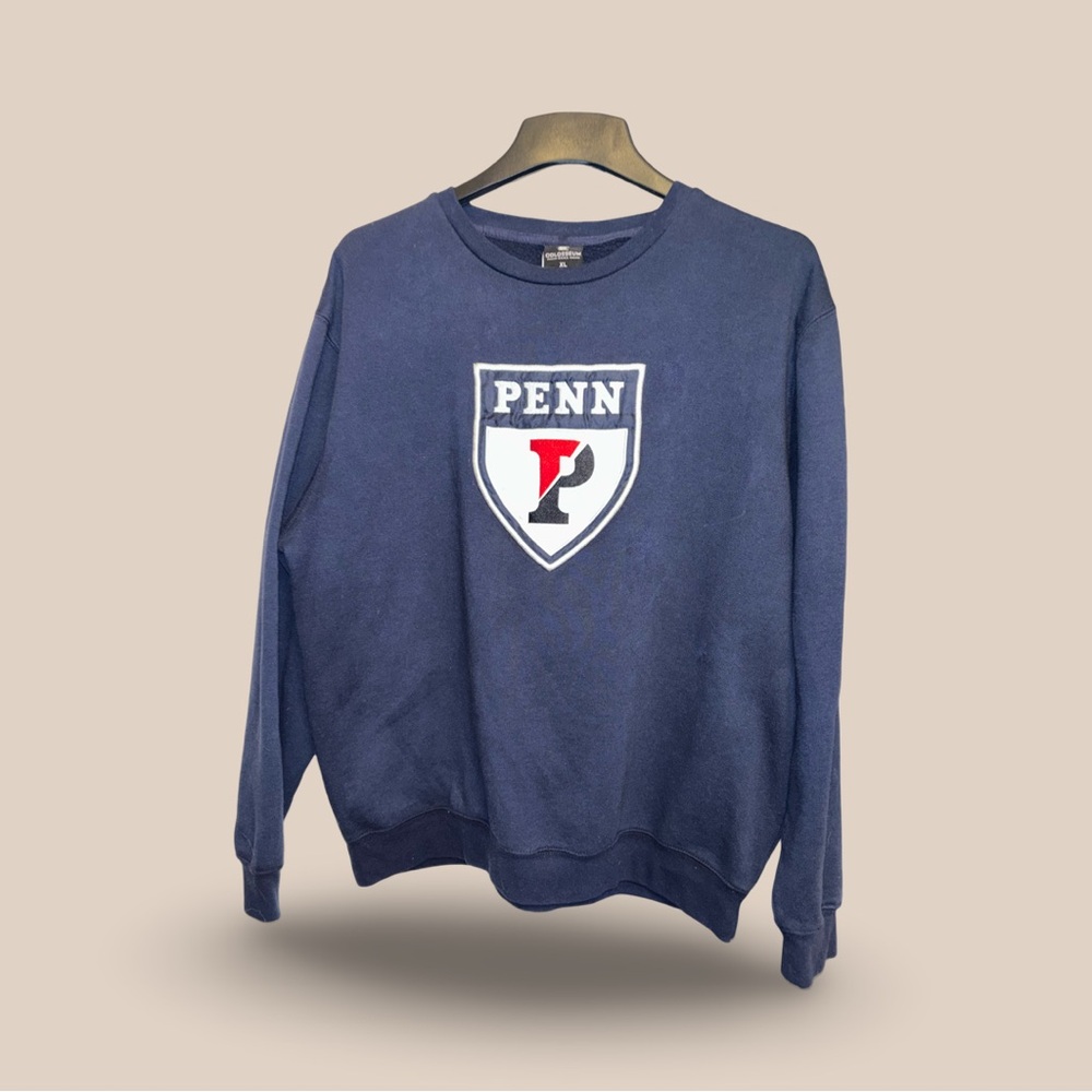 Colosseum - Penn University of Pennsylvania Embroidered Patch Crewneck - Mens XL